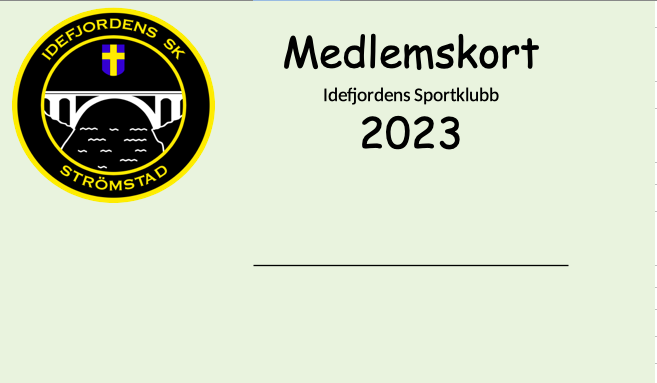 Medlemskort 2023